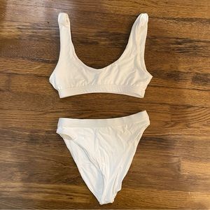 White High Waisted Bikini